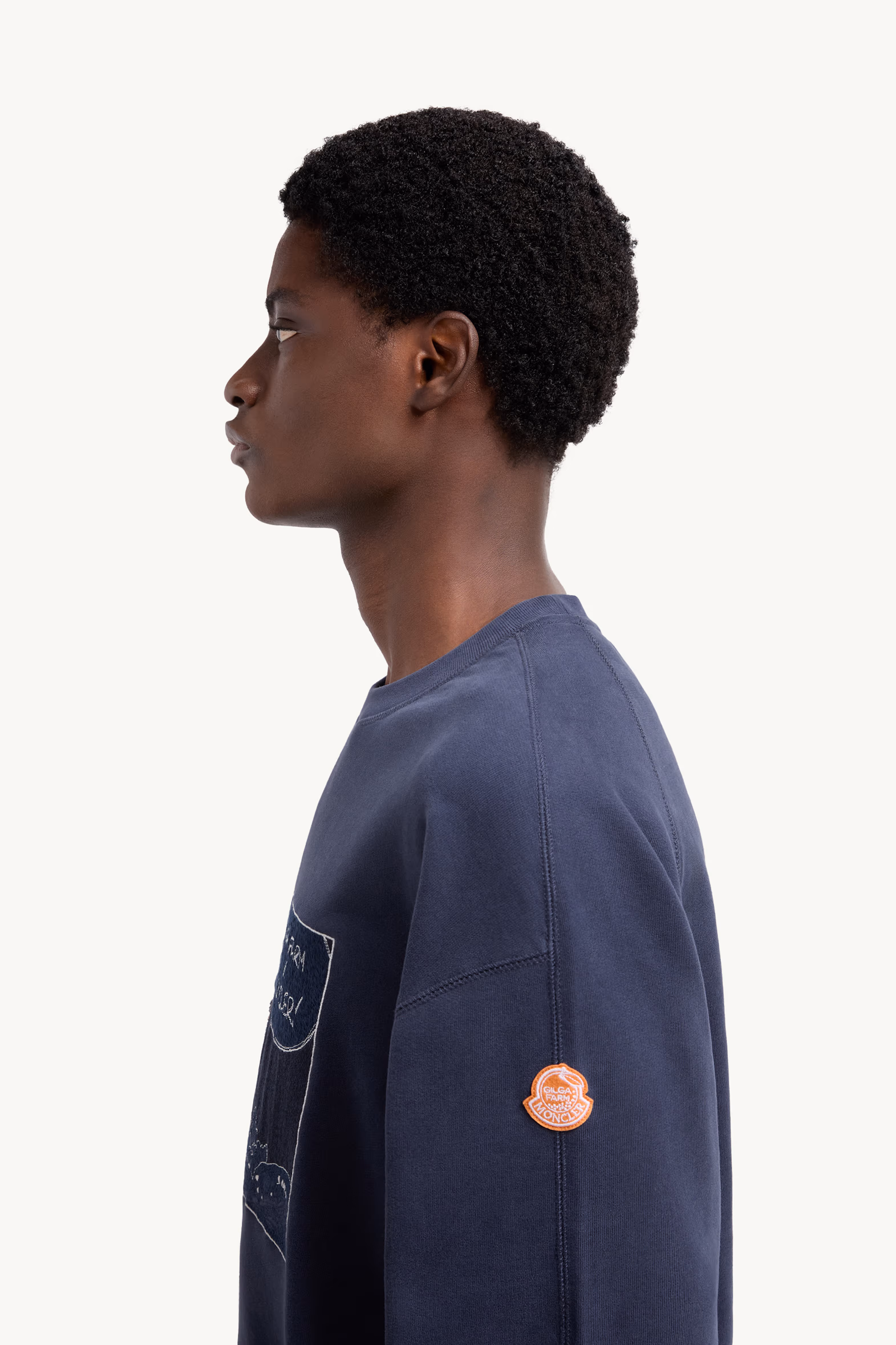 Moncler x Gilga Farm Designed by Donald Glover Cotton Sweatshirt Men Navy Blue Moncler 4